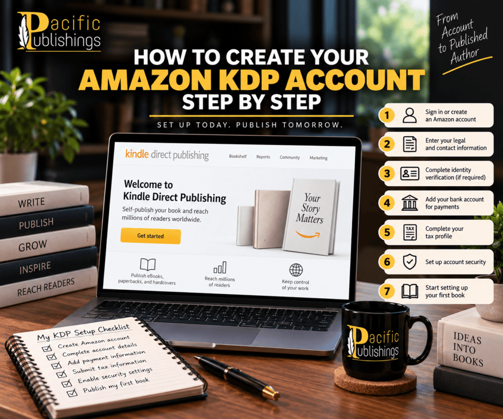 amazon kdp account setup workspace